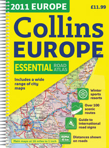 2011 Collins Europe Essential Road Atlas: New A4 Edition