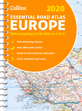 2020 Collins Essential Road Atlas Europe