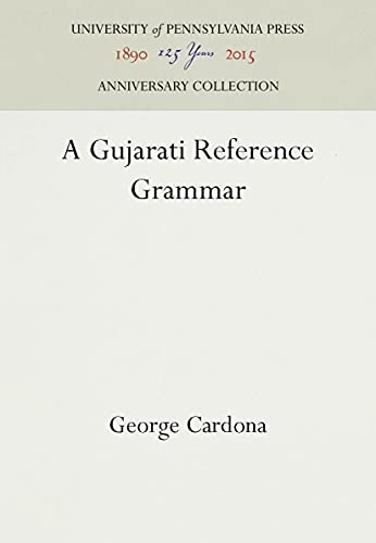 A Gujarati Reference Grammar (Reprint 2016)