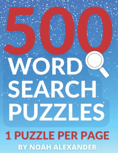 500 Wortsuchrätsel: 1 Rätsel pro Seite