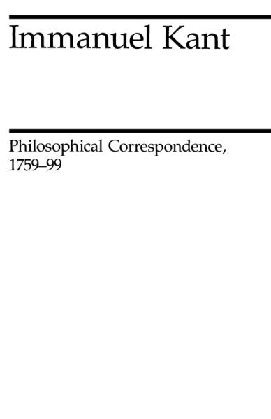 Philosophical Correspondence, 1759-1799 (Revised)