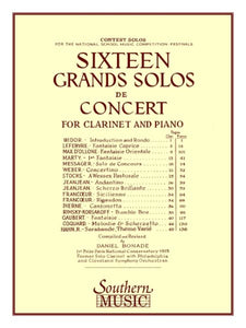 16 Grand Solos de Concert: Clarinet with Piano