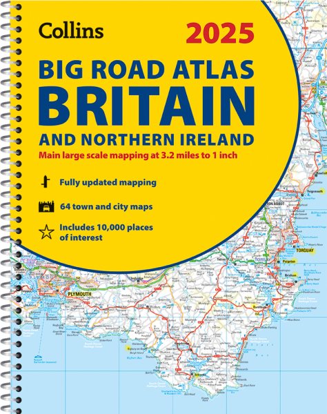 2025 Collins Big Road Atlas Britain and Northern Ireland: A3 Spiral