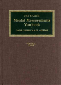 The Eighth Mental Measurements Yearbook (2 Volumes): 2 Volumes