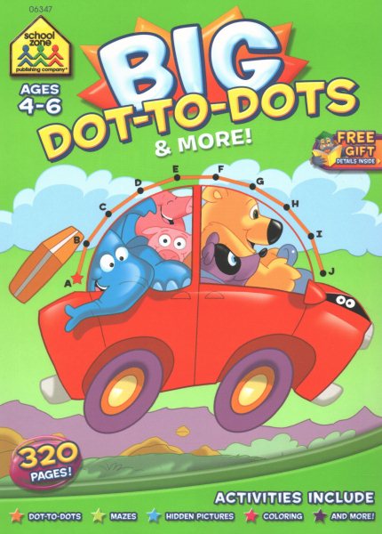 School Zone Big Dot-To-Dots & More Workbook