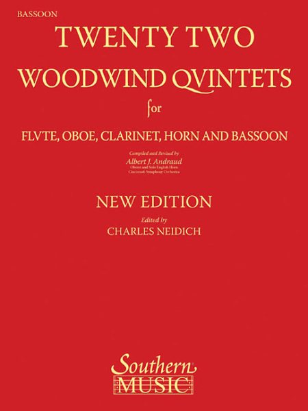 22 Woodwind Quintets - New Edition: Bassoon Part