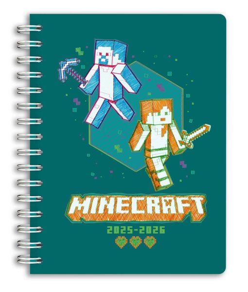 2025-2026 Minecraft Mobs Student Planner: August - July, 6.5 x 8.25