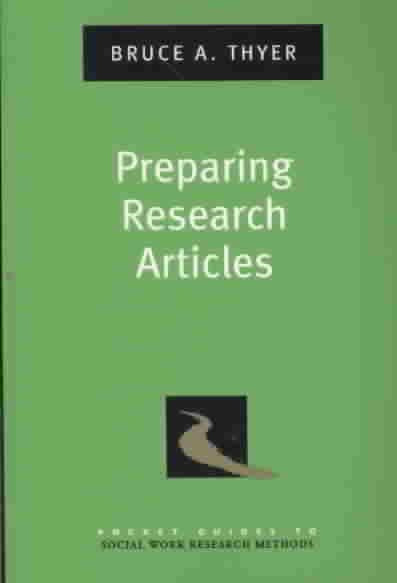 Preparing Research Articles