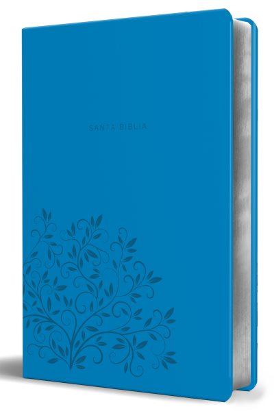 Biblia Reina Valera 1960 letra grande. Símil piel azul, tamaño manual / Spanish Holy Bible RVR 1960. Handy Size, Large Print, Blue Leathersoft