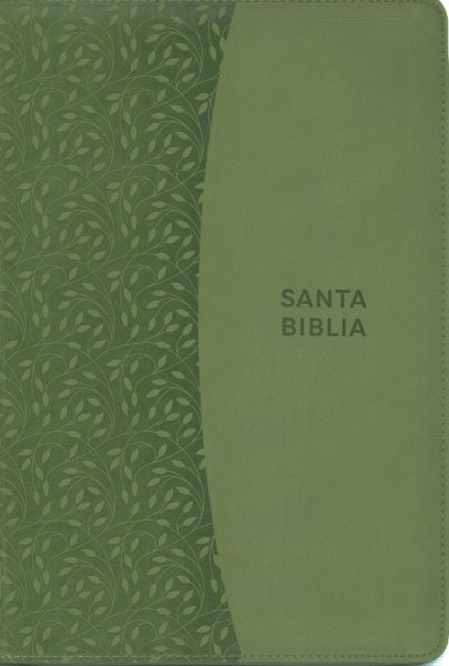 Biblia Reina Valera 1960 Tamaño grande, letra grande piel verde con cremallera /  Spanish Holy Bible RVR 1960. Large Size, Large Print Green Leather with Zippe