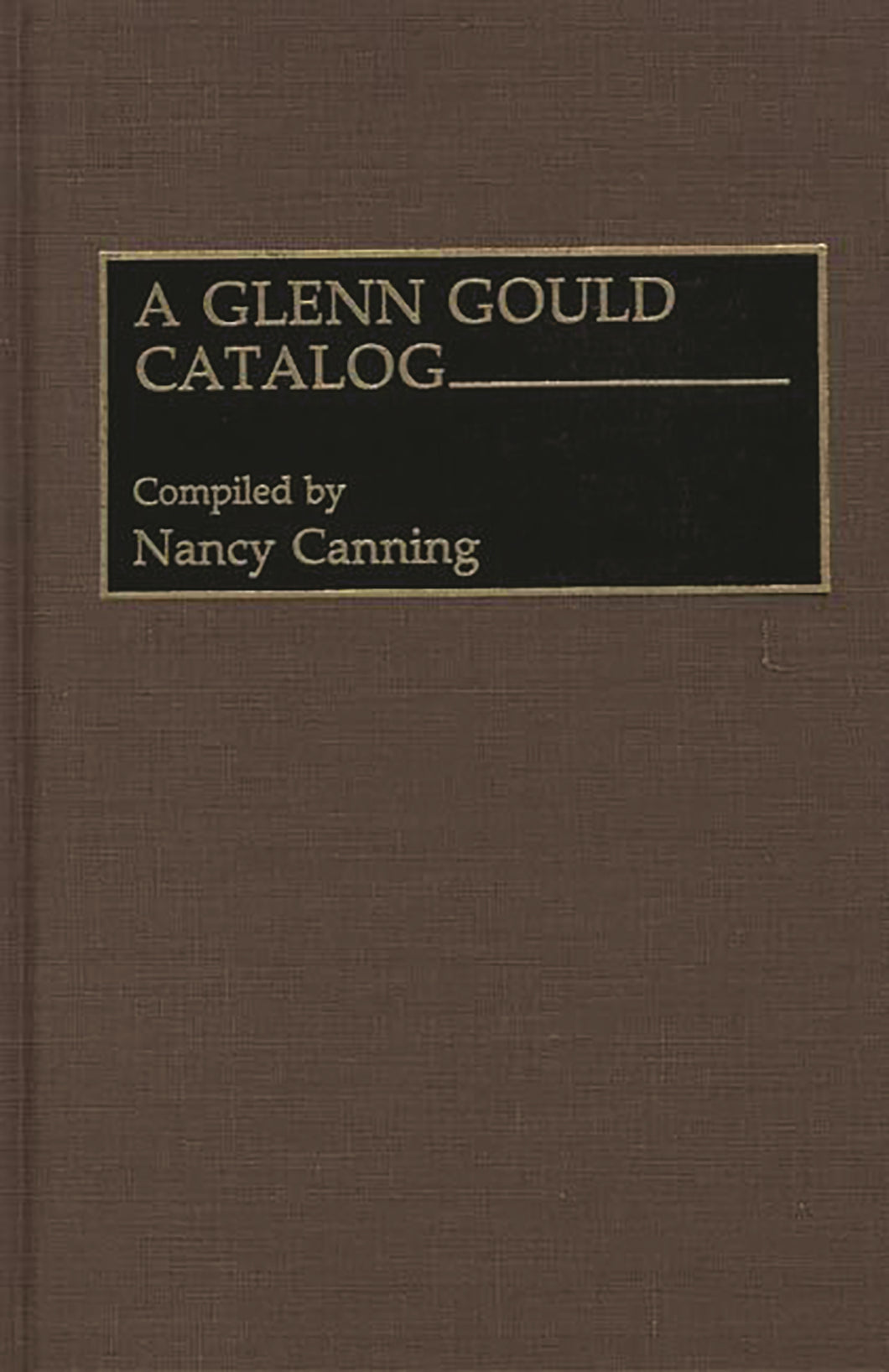 A Glenn Gould Catalog